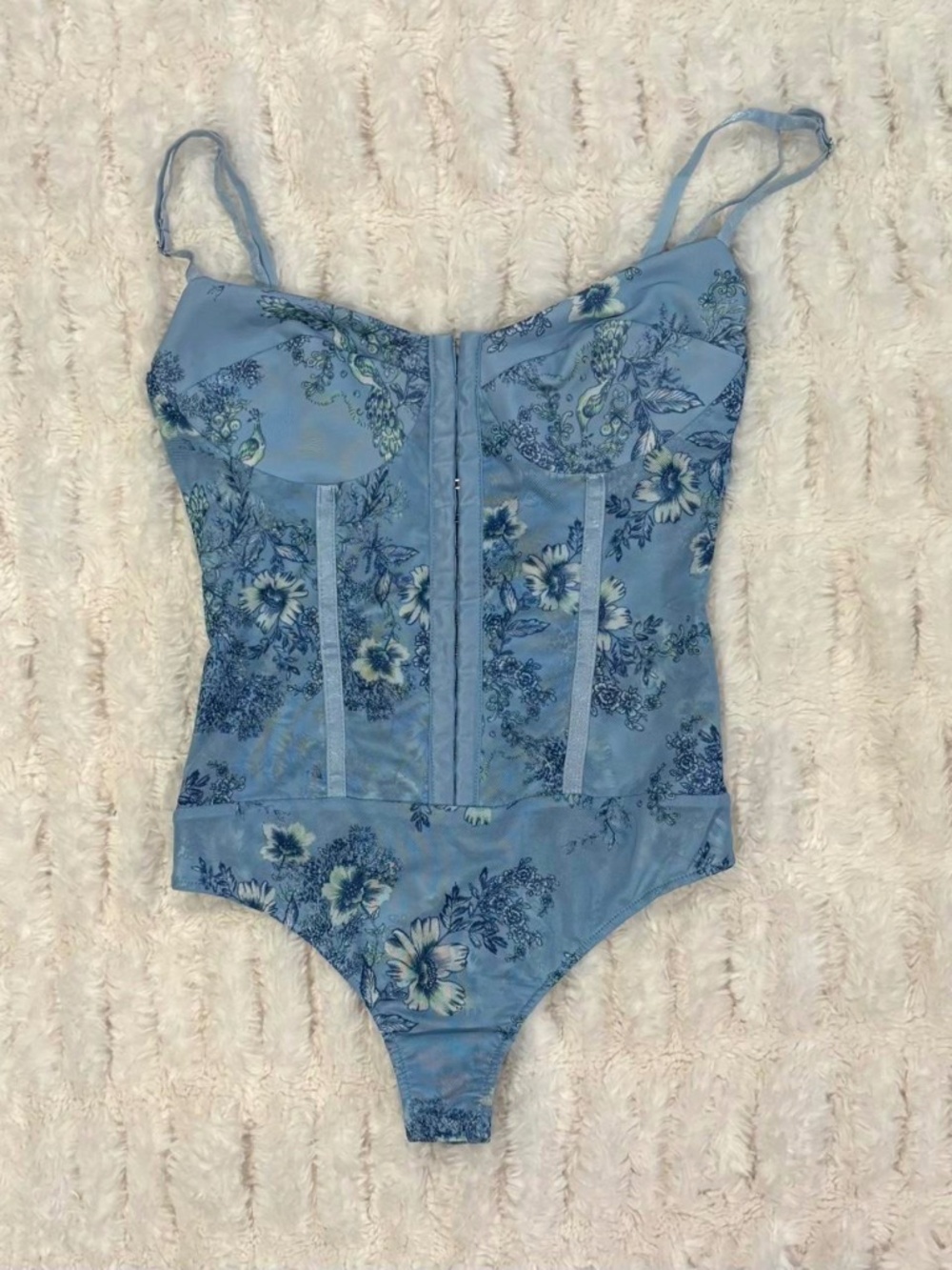 Free People Women's Blue Bodysuit